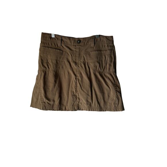 Athleta Brown Khaki Active‎ Skort with Inner Shorts Size 4 Hiking Outdoor - Picture 1 of 8